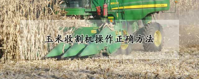 玉米收割机操作正确方法 玉米收割机怎样操作方法
